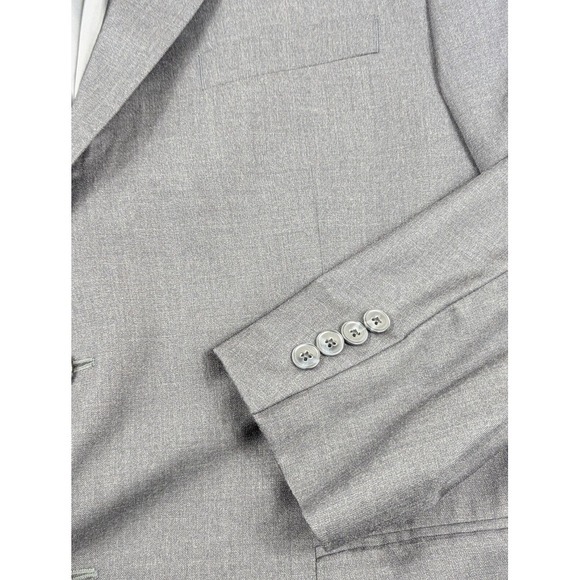 Peter Millar Gray Wool Blazer Size 48R Sport Coat Jacket Mens 2‎ Button - Picture 5 of 16
